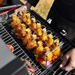 Doodadeals® | Poussin Grillé De Premium Supérieure | ACIER INOXYDABLE | Pour 12 Pilons De Kip | Marinade Et Plat De Service -Grill Feu Maison 1200x1200 1093