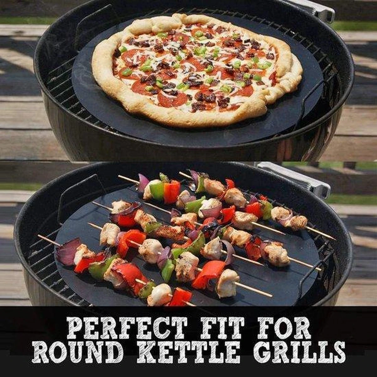 Set De 2 Tapis De BBQ Ronds - Taille 40cm - Tapis De Grill 3 Set De 2 Tapis De BBQ Ronds - Taille 40cm - Tapis De Grill – Image 3