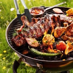 Relaxdays 4 X Pinces à Barbecue En Silicone - Pinces à Viande - Pinces De Cuisine - Acier Inoxydable - Pinces à Barbecue - Noir -Grill Feu Maison 1200x1200 1212