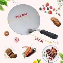 YUGN Pelle à Pizza Spatule à Pizza - Pelle à Pizza Pour BBQ Et Pelle à Pizza Pour Four - Pelle à Pizza 30 Cm Et En Acier Inoxydable - Idéale également Comme Cuillère à Gâteau -Grill Feu Maison 1200x1200 1247