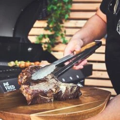 Burnhard Pince à Barbecue Burnhard 45cm | Acier Inoxydable | Manche En Bois D'acacia | Avec œillet De Suspension -Grill Feu Maison 1200x1200 1307