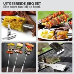 Ensemble Barbecue - Boîte à Outils Pour Barbecue De 18 Pièces - Ensemble D'outils De Barbecue De Luxe + étui -Grill Feu Maison 1200x1200 1320