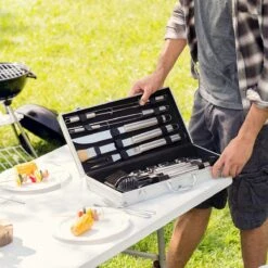 Ensemble D'outils De Barbecue De Luxe Tectake Pour Barbecue - 18 Pièces -Grill Feu Maison 1200x1200 1331