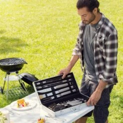 Ensemble D'outils De Barbecue De Luxe Tectake Pour Barbecue - 18 Pièces -Grill Feu Maison 1200x1200 1332