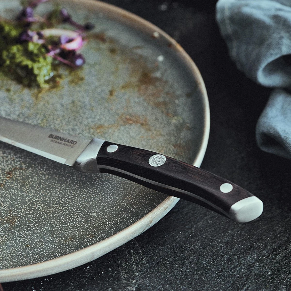 Burnhard Couteau Avec Manche En Bois Pakka Couteaux à Steak 4 Pièces 7 Burnhard Couteau Avec Manche En Bois Pakka Couteaux à Steak 4 Pièces – Image 7