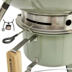 NATERIAL - Barbecue à Charbon PHOENIX BETA II - 8 Personnes - Ø 57 Cm - H. 108 Cm - Acier émaillé - Vert - Kogelbarbecue -Grill Feu Maison 1200x1200 145