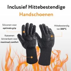 QC Dutch Oven - Gants De Four Inclus - Pan En Fonte - 5 Litres - Brûlé - Cuisine Plein Air -Grill Feu Maison 1200x1200 1462