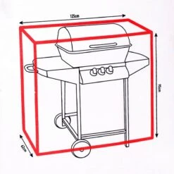 Housse De Protection Pour Barbecue Pro Garden - 125x62cm - Résistant à L'eau - Résistant Aux Intempéries - BBQ -Grill Feu Maison 1200x1200 1496
