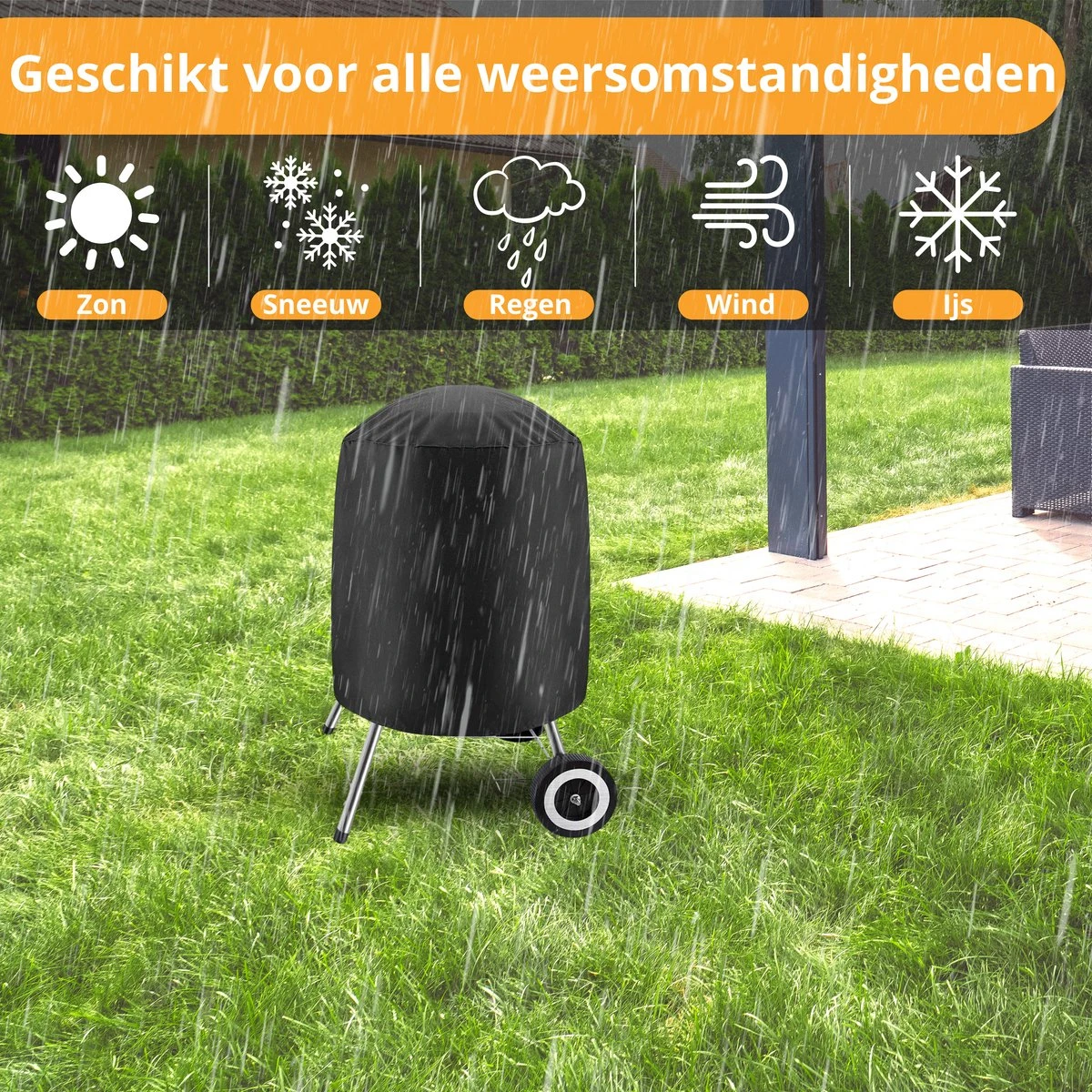 Housse De BBQ Ronde étanche - Accessoires De Vêtements Pour Bébé De Barbecue - Diamètre 58 Cm - Hauteur 77 Cm 2 Housse De BBQ Ronde étanche - Accessoires De Vêtements Pour Bébé De Barbecue - Diamètre 58 Cm - Hauteur 77 Cm – Image 2