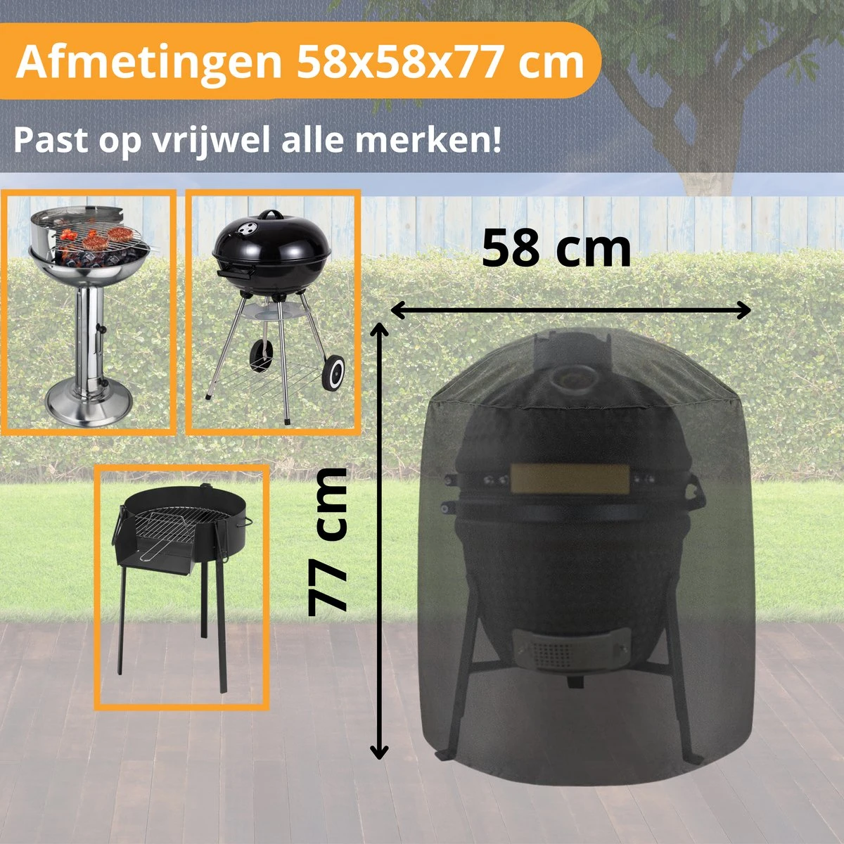Housse De BBQ Ronde étanche - Accessoires De Vêtements Pour Bébé De Barbecue - Diamètre 58 Cm - Hauteur 77 Cm 8 Housse De BBQ Ronde étanche - Accessoires De Vêtements Pour Bébé De Barbecue - Diamètre 58 Cm - Hauteur 77 Cm – Image 8