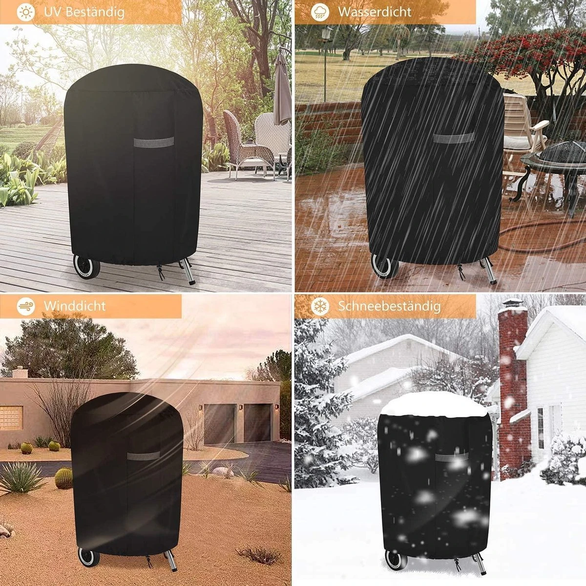 MaxxGarden BBQ Cover - Housse Pour Barbecue à Billes - Noir - 70x80 Cm 5 MaxxGarden BBQ Cover - Housse Pour Barbecue à Billes - Noir - 70x80 Cm – Image 5