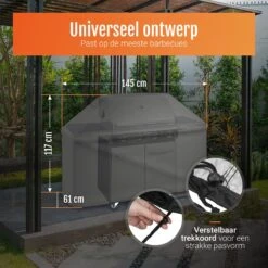 Housse De Barbecue GrillX Avec Clip - 145 X 61 X 117 Cm - Taille S - Étanche - Accessoires De BBQ - Outils -Grill Feu Maison 1200x1200 1509