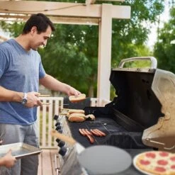 Relaxdays BBQ Pierre à Pizza - Pelle à Pizza - Cloche - Four à Pizza Barbecue - Thermomètre - 33 Cm -Grill Feu Maison 1200x1200 1540