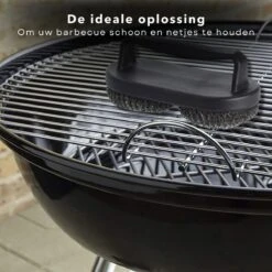 Cheqo® BBQ Brush - Brosse à Barbecue - Brosse De Nettoyage - Grattoir - Indispensable - Manche Groot - 2 Brosses Rondes - 19x10x8cm -Grill Feu Maison 1200x1200 1703