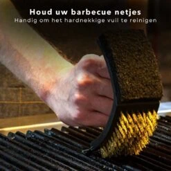Cheqo® Brosse à Barbecue 3 En 1 - Brosse à BBQ Avec Grattoir - Gratte, Sable Et Brosse - Brosse En Plastique Et Grattoir En Acier Inoxydable - Nettoyage De Grille De Barbecue - 25 Cm -Grill Feu Maison 1200x1200 1735