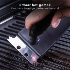 Cheqo® Brosse à Barbecue 3 En 1 - Brosse à BBQ Avec Grattoir - Gratte, Sable Et Brosse - Brosse En Plastique Et Grattoir En Acier Inoxydable - Nettoyage De Grille De Barbecue - 25 Cm -Grill Feu Maison 1200x1200 1736