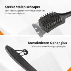 Veluw BBQ Brush With Scraper - Brosse Pour Gril / Brosse En Acier - 70x310x (H) 85mm -Grill Feu Maison 1200x1200 1760