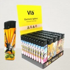 100x Briquets Rechargeables - Unilite - Briquet Clic De Haute Qualité - Avec Monuments Et Impression De Guitare Musicale - Avec 2x Bouteilles De Gaz -Grill Feu Maison 1200x1200 1818