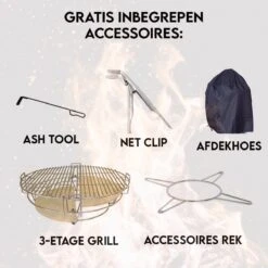 Série Evolve Econ - Barbecue Kamado 24" / 61 CM / XXL - Avec étagères De Table En Bois - Accessoires Gratuits Inclus - Parois En Céramique - Forme D'œuf - Chaleur Directe + Chaleur Indirecte - Ventilation Professionnelle - Thermomètre Intelligent -Grill Feu Maison 1200x1200 185