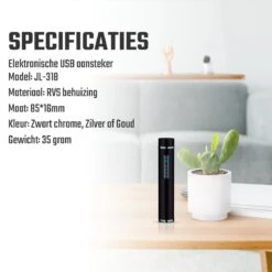 Briquet électronique - Plasma USB - Briquet Storm - Taille Compacte - Rechargeable - Couleur Chrome Noir -Grill Feu Maison 1200x1200 1881