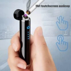 Briquet électronique - Plasma USB - Briquet Storm - Taille Compacte - Rechargeable - Couleur Chrome Noir -Grill Feu Maison 1200x1200 1883