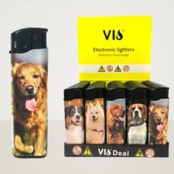 100x Briquets Rechargeables - Unilite - Briquet Clic De Haute Qualité - Imprimé Chien/chiot - Avec 2x Bouteilles De Gaz -Grill Feu Maison 1200x1200 1889