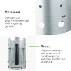 Cheqo® Luxe Briquette Starter - BBQ Quick Starter - Starter Charcoal - Heat Shield - Ø19cm - Hauteur 30.5cm -Grill Feu Maison 1200x1200 1921