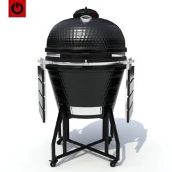 VOLT! BBQ Kamado En Céramique XL / 59 CM / 22 Pouces - Barbecue Grill Grenade 21'' 22'' - Plug & Play - Y Compris Accessoires De BBQ Kamado - Cuisine Extérieure - Barbecue à Charbon De Bois - BBQ à Oeufs - BBQ Kamado - Paroi Épaisse - Zwart -Grill Feu Maison 1200x1200 194