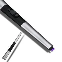 Briquet électrique Long Rechargeable - Briquet Plasma Durable - Briquet De Luxe - Comprend Un Emballage Cadeau - BBQ - Bougies - Argent -Grill Feu Maison 1200x1200 1959