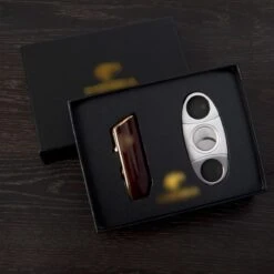 Allume-cigare Et Coupe-cigare Cohiba En Rouge - Allume-flamme Jet Avec Perceuse Et Coupe-cigare Dans Une Boîte Cadeau De Luxe -Grill Feu Maison 1200x1200 1969