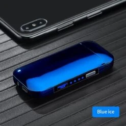 Briquet électrique K&L | Briquet Rechargeable USB | Résistant Au Vent Et Aux Tempêtes | Briquet (bleu) -Grill Feu Maison 1200x1200 1976