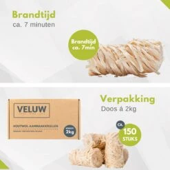 Copeaux D'éclairage En Laine De Bois Veluw - Wokkels D'éclairage Professionnels - 2 Kg - +/- 150 Pièces - Copeaux De Bois D'éclairage -Grill Feu Maison 1200x1200 1980