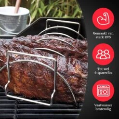 GrillX Sparerib Rack BBQ - Support Pour Côtes Levées - Grille Pour Côtes Levées Pour Barbecue - Accessoires Pour BBQ 8 GrillX Sparerib Rack BBQ - Support Pour Côtes Levées - Grille Pour Côtes Levées Pour Barbecue - Accessoires Pour BBQ -Grill Feu Maison 1200x1200 2010
