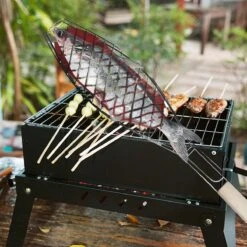 WiseGoods Premium Fish Grill Grille - Accessoires De Vêtements Pour Bébé BBQ - Grille De Barbecue - Barbecue - Grille De Barbecue En Fer - Avec Poignée 57 Cm -Grill Feu Maison 1200x1200 2017