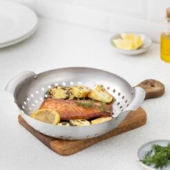 Grille Et Plateau De BBQ Navaris - Grille De Barbecue Pour Viande, Poisson Et Légumes - Convient Au Four Et Au Barbecue - Grille De Gril Ronde -Grill Feu Maison 1200x1200 2033