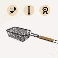 Grille De BBQ Orange85 - Grille - Antiadhésive - Acier Inoxydable - Bois - Accessoires De Vêtements Pour Bébé De Barbecue -Grill Feu Maison 1200x1200 2043