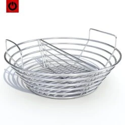 VOLT! Panier à Charbon 22'' 24'' - Panier à Charbon Kamado - Accessoires Kamado - Panier à Charbon - Accessoires Pour BBQ - Porte-briquettes - Incluant La Partie Centrale - Acier Inoxydable