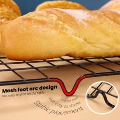 Grille De Refroidissement Lot De 2 Grande Grille De Refroidissement De Cuisine Grille De Cuisine En Acier Inoxydable Durable Grille De Cuisine Antiadhésive Pour Cuire, Rôtir, Refroidir, Griller (40 X 25 Cm) -Grill Feu Maison 1200x1200 2054