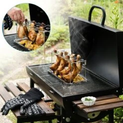 Grille D'ailes De Poulet Navaris Pour Le BBQ - Support De Cuisse De Poulet Avec égouttoir - Accessoire De Gril Et De Barbecue Pour 14 Pièces De Poulet - Acier Inoxydable 12 Grille D'ailes De Poulet Navaris Pour Le BBQ - Support De Cuisse De Poulet Avec égouttoir - Accessoire De Gril Et De Barbecue Pour 14 Pièces De Poulet - Acier Inoxydable -Grill Feu Maison 1200x1200 2063