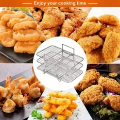 Support De Friteuse à Air Compatible Avec La Friteuse à Air Ninja Dual Air Accessoires De Vêtements Pour Bébé Air / Dual Zone / Rack -Grill Feu Maison 1200x1200 2076