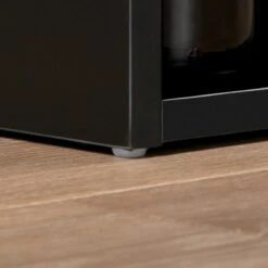 HOMCOM Table De Bar, Bureau, Table De Cuisine Avec 3 étagères, Aggloméré Noir 835-390 -Grill Feu Maison 1200x1200 2102