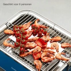 Barbecook Carlo - Barbecue Au Charbon De Bois - Barbecue De Table - Sac De Transport - Compact - Ventilateur - 38,5 X 28,5 Cm - 6 P. - Bleu -Grill Feu Maison 1200x1200 230