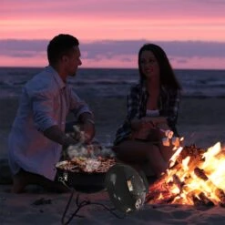 AG Mini Barbecue Ø 35cm - Barbecues à Charbon - Barbecue Kogelbarbecue - Klein Et Léger - Compact - Inox - 4-6 Personnes-Barbecue Rond - Incl. Couvercle - Barbecue Passe Partout -Grille De Ventilation Pour La Régulation De L'oxygène - Zwart -Grill Feu Maison 1200x1200 253