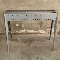 Spiedini Saté-bbq Sumatra 80 - Barbecue à Charbon Double Paroi Avec Grille Horizontale Pour Satay Ou Autres Brochettes - 80 Cm De Long, 11 Cm De Large, 83 Cm De Haut - Matière : Fer Aluminisé