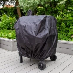 BBQ Grill XL Smoker Jardin - Barbecue à Charbon De Bois De Bois - Y Compris Housse De Pluie - Brosse Métallique - Espace De Rangement Rabattable -Grill Feu Maison 1200x1200 31