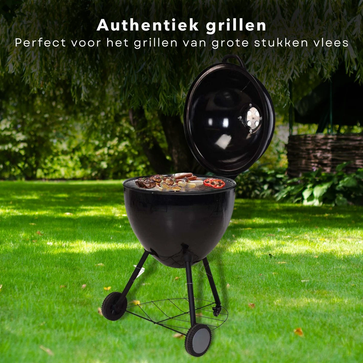 BBQ à Charbon De Bois Cheqo® Luxe XXL - Ø 56,5 Cm - Surface De La Grille 49 Cm - Grille De Ventilation En Acier Inoxydable - Hauteur 97 Cm - Poids 14,6 Kg - Mobile - Barbecue 2 BBQ à Charbon De Bois Cheqo® Luxe XXL - Ø 56,5 Cm - Surface De La Grille 49 Cm - Grille De Ventilation En Acier Inoxydable - Hauteur 97 Cm - Poids 14,6 Kg - Mobile - Barbecue – Image 2