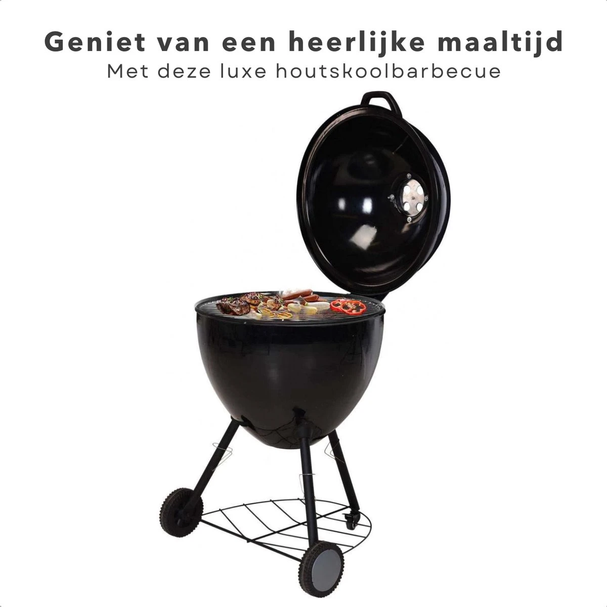 BBQ à Charbon De Bois Cheqo® Luxe XXL - Ø 56,5 Cm - Surface De La Grille 49 Cm - Grille De Ventilation En Acier Inoxydable - Hauteur 97 Cm - Poids 14,6 Kg - Mobile - Barbecue 3 BBQ à Charbon De Bois Cheqo® Luxe XXL - Ø 56,5 Cm - Surface De La Grille 49 Cm - Grille De Ventilation En Acier Inoxydable - Hauteur 97 Cm - Poids 14,6 Kg - Mobile - Barbecue – Image 3