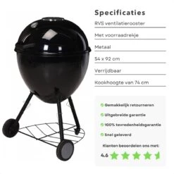 BBQ à Charbon De Bois Cheqo® Luxe XXL - Ø 56,5 Cm - Surface De La Grille 49 Cm - Grille De Ventilation En Acier Inoxydable - Hauteur 97 Cm - Poids 14,6 Kg - Mobile - Barbecue 10 BBQ à Charbon De Bois Cheqo® Luxe XXL - Ø 56,5 Cm - Surface De La Grille 49 Cm - Grille De Ventilation En Acier Inoxydable - Hauteur 97 Cm - Poids 14,6 Kg - Mobile - Barbecue -Grill Feu Maison 1200x1200 336