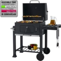 Tepro Au Charbon Tepro Toronto Click - Surface De Gril (Lxl) 56 X 42 Cm - Avec Thermomètre Dans Le Couvercle - Acier Inoxydable -Grill Feu Maison 1200x1200 339