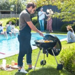 NATERIAL - Barbecue à Charbon PHOENIX ALPHA II - 8 Personnes - Ø 57 Cm - H. 97 Cm - Acier émaillé - Zwart - Kogelbarbecue -Grill Feu Maison 1200x1200 342